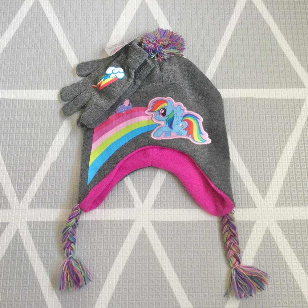 🆕 My Little Pony Hat & Gloves Set